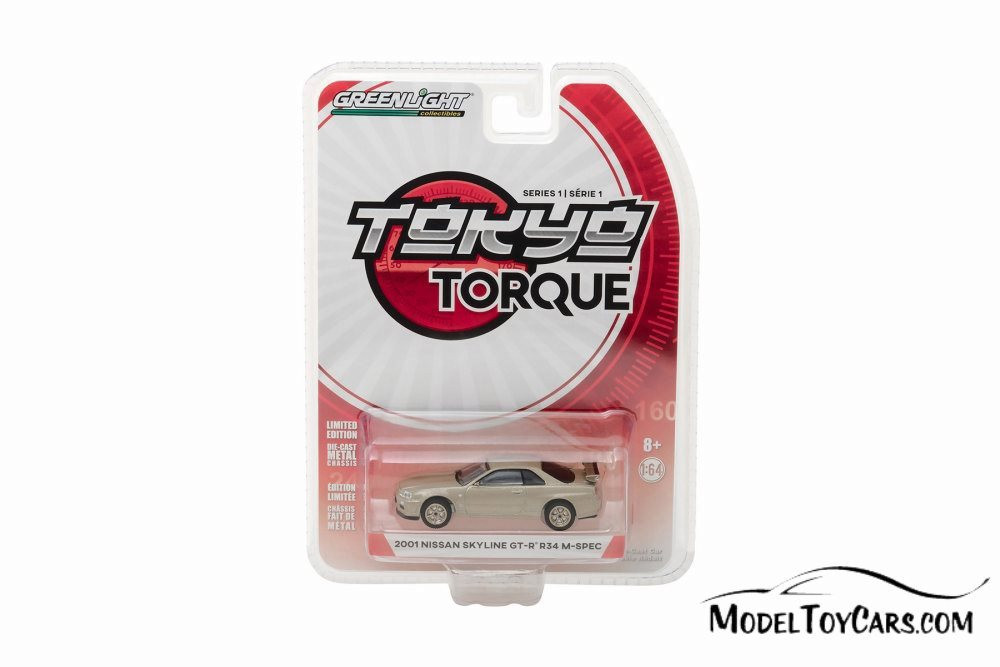 2001 Nissan Skyline GT-R R34, Gray - Greenlight 29880/48 - 1/64