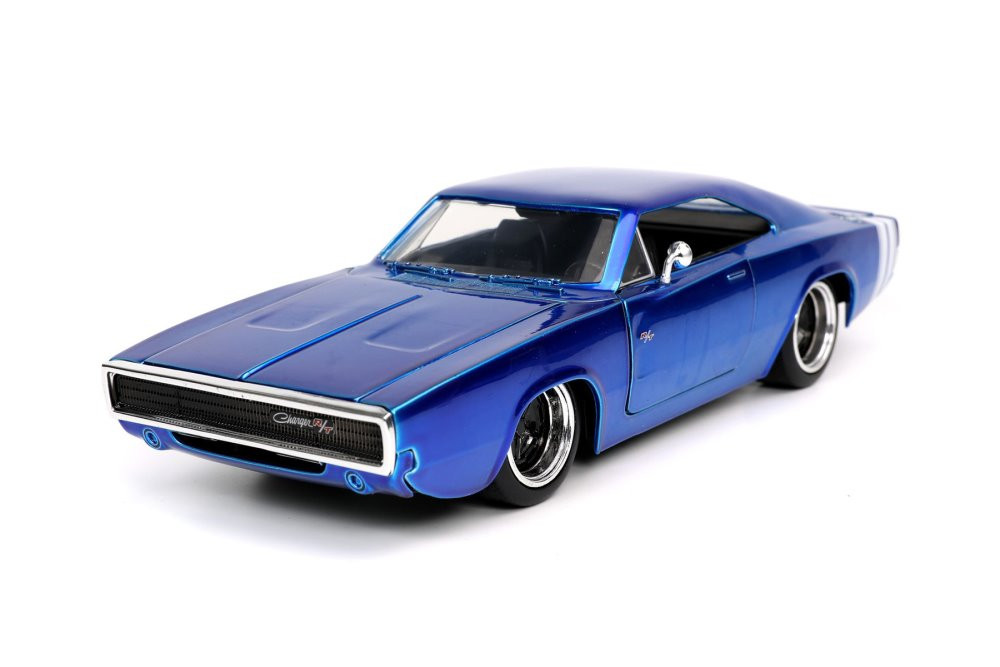 1968 Dodge Charger R/T, Blue - Jada Toys 31865/4 - 1/24 scale Diecast Model Toy Car