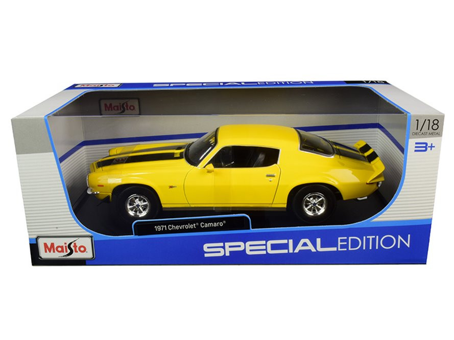 1971 Chevy Camaro, Yellow - Maisto 31131YL - 1/18 scale Diecast Model Toy Car