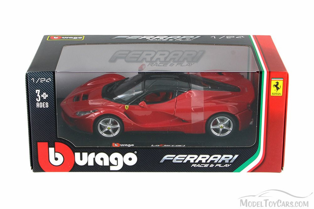 Ferrari Race and Play LaFerrari, Red - Bburago 26001 - 1/24 Scale Diecast Model Toy Car