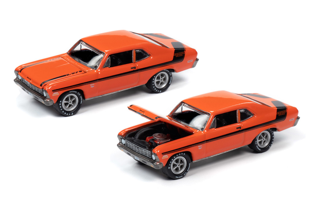 1970 Chevy Yenko Duece Nova COPO, Hugger Orange - Johnny Lightning