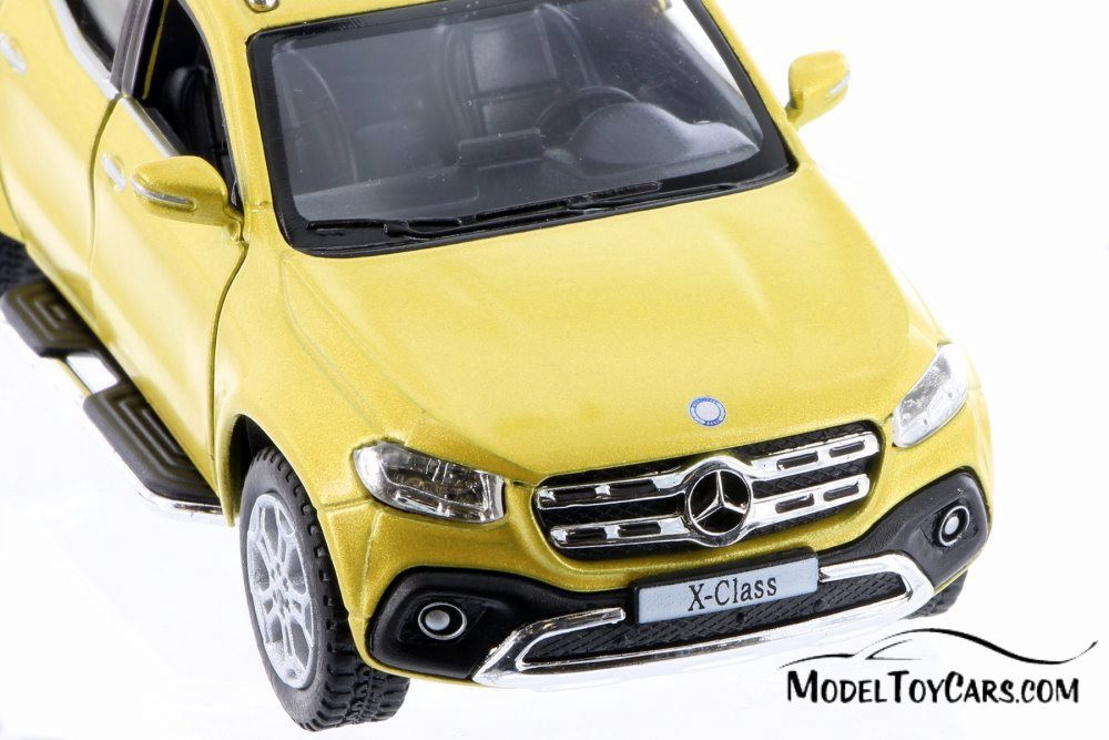 2017 Mercedes-Benz X-Class Double Cab Pickup Truck, Yellow - Kinsmart 5410D - 1/42 Diecast Car