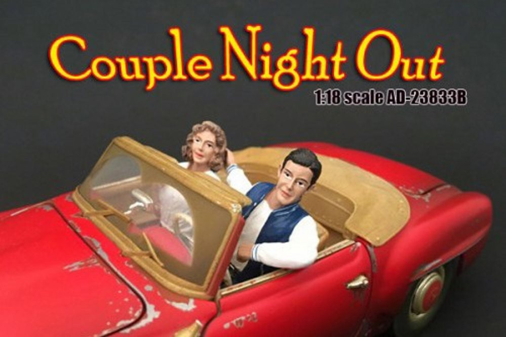 Seated Couple II 'Couples Night Out' Set of 2 figures 23833B - 1/18 Scale Diecast Model Toy Car