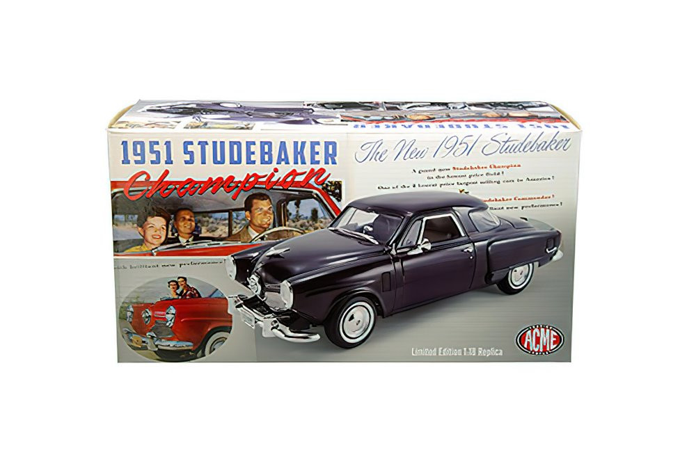 1951 Studebaker Champion, Burgundy (Black Cherry) - Acme A1809201 - 1/18 scale Diecast Model Toy Car