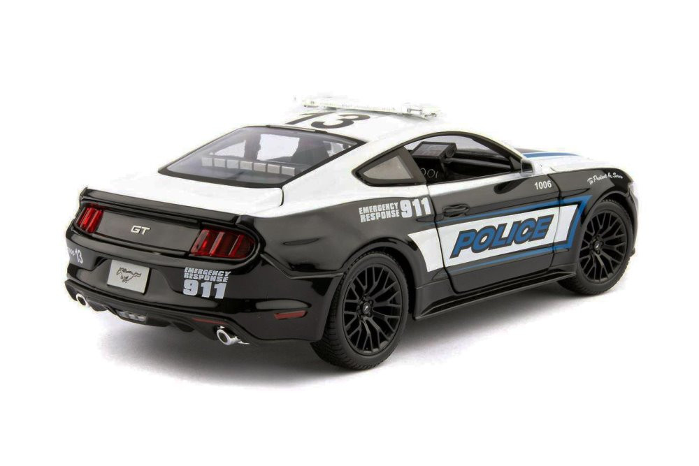 2015 Ford Mustang GT Police, Black and White - Maisto 31397P