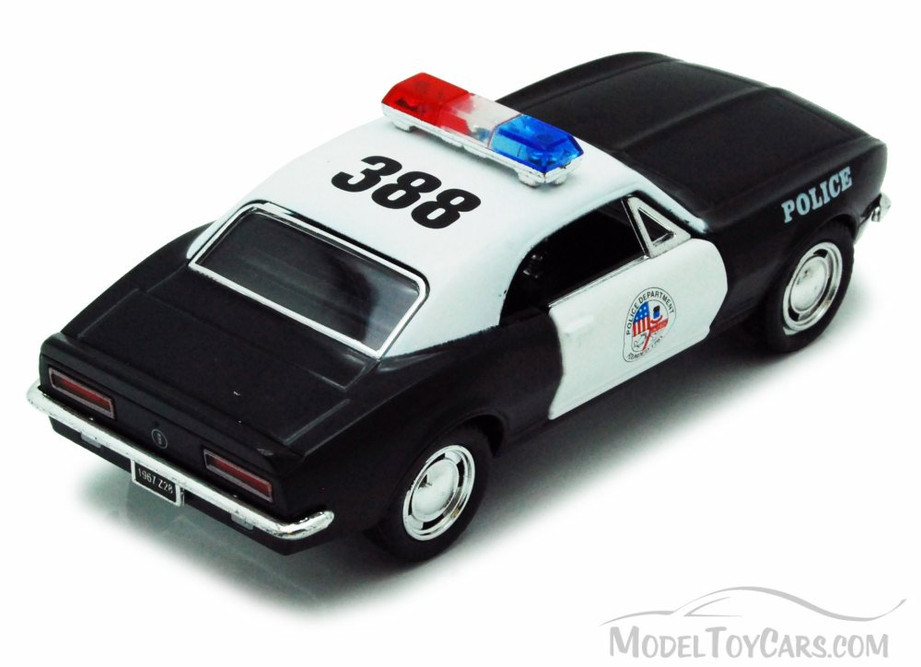 1967 Chevy Camaro Z/28 Police, Black - Kinsmart 5341D - 1/37 scale Diecast  Model Toy Car