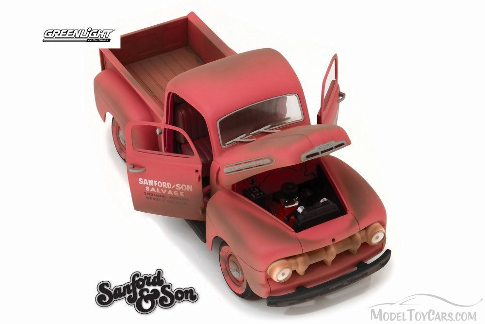1952 Ford F1 Pick-Up Truck Sanford & Son Salvage, Red w/ Rust 1952 Ford F1 Pick-Up Truck Sanford & Son Salvage, Red w/ Rust