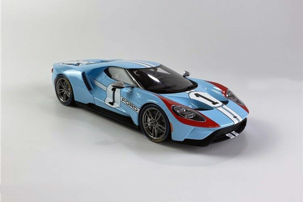 2020 Ford GT #1 Heritage Edition, Light Blue - GT Spirit US027 - 1/18 scale Resin Model Toy Car