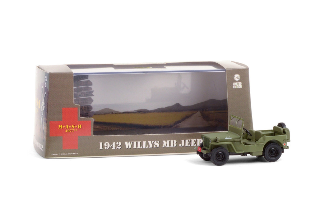 1942 Willys MB Jeep, M*A*S*H - Greenlight 86589 - 1/43 scale Diecast Model Toy Car