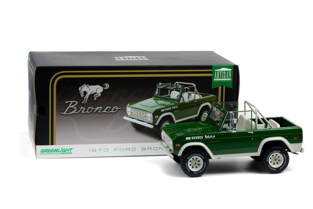 1970 Ford Bronco Buster, Green - Greenlight 19084 - 1/18 scale Diecast Model Toy Car