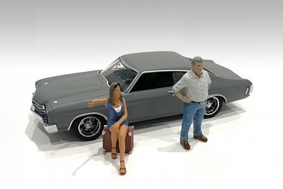 70's Style Figures Set III, Multi - American Diorama 38353 - 1/43 scale Figurine - Diorama Accessory