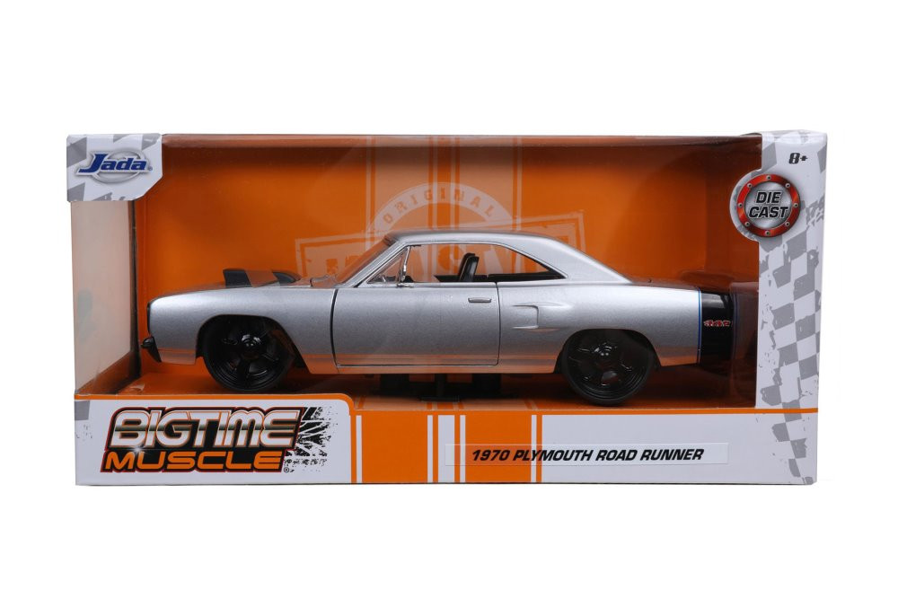 1970 Plymouth Road Runner, Silver - Jada Toys 32306/4 - 1/24 scale Diecast Model Toy Car