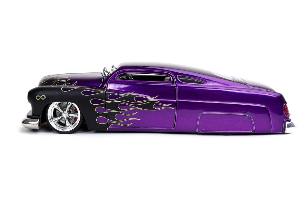 1951 Mercury, Purple with Black Flames - Jada Toys 32305/4 - 1/24