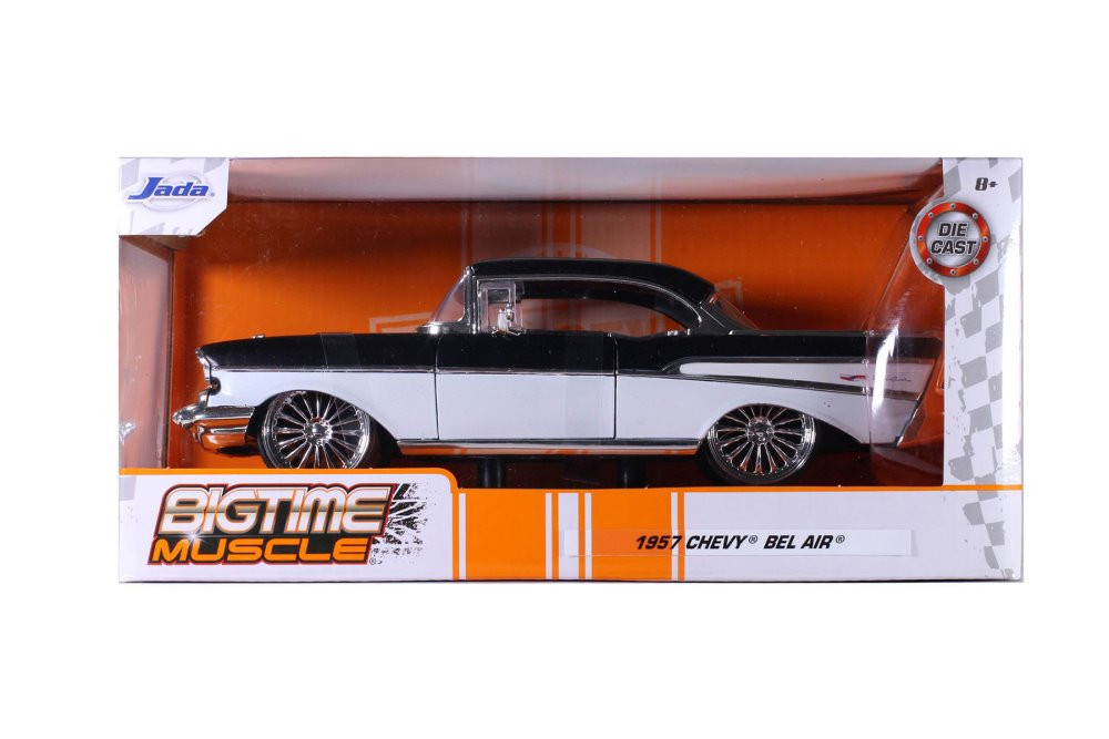 1957 Chevy Bel Air, Black and White - Jada Toys 32299/4 - 1/24