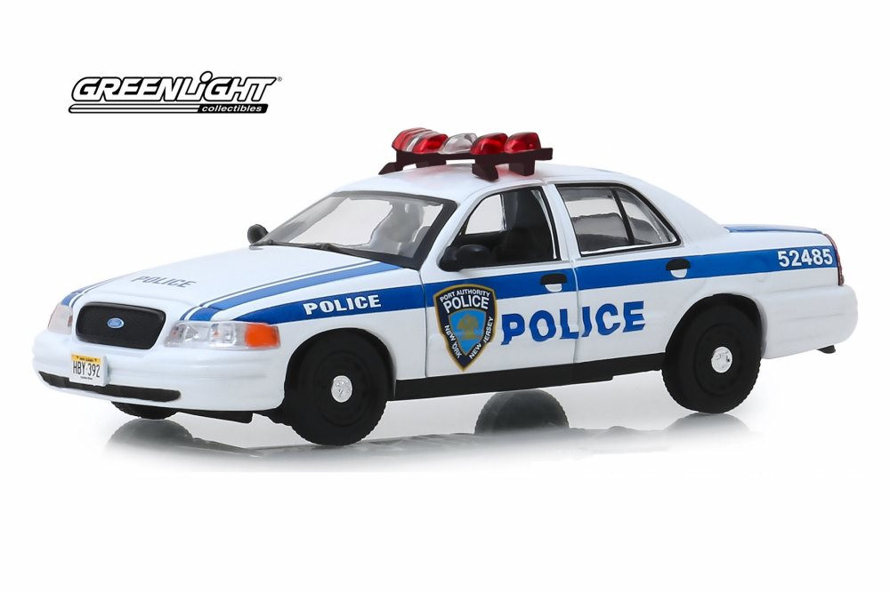 2003 Ford Crown Victoria Port Authority of New York & New Jersey Police, White - Greenlight 86569 - 1/43 scale Diecast Model Toy Car