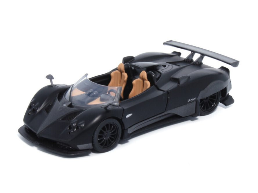 Pagani Zonda HP Barchetta, Matte Black - Tayumo 36120211 - 1/36 scale Diecast Model Toy Car