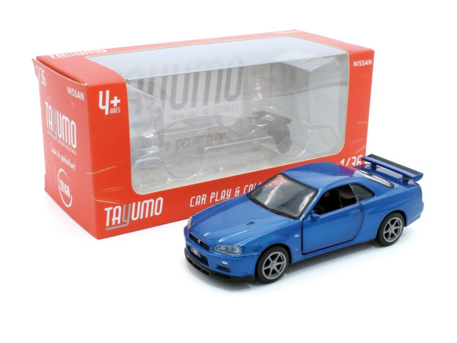 Nissan Skyline GT-R34 V-Spec II, Blue - Tayumo 36115211 - 1/36
