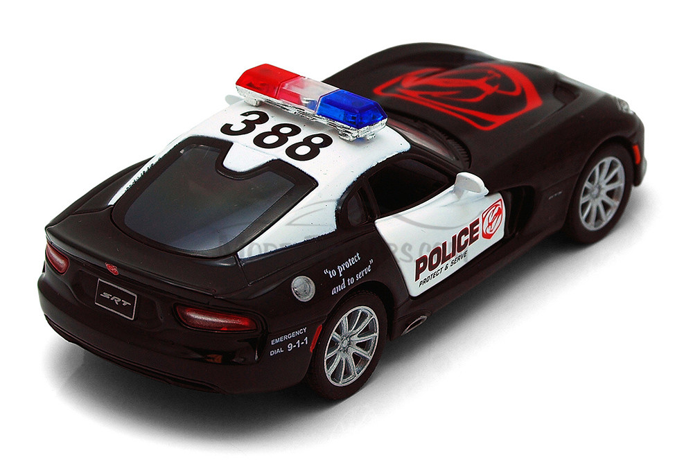 2013 Dodge SRT Viper GTS Police, Black - Kinsmart 5363DP- 1/36 scale Diecast Model Toy Car