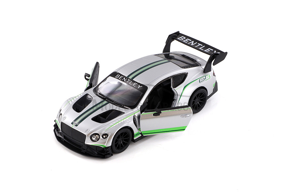 2018 Bentley GT3, Silver - Kinsmart 5417D - 1/38 scale Diecast