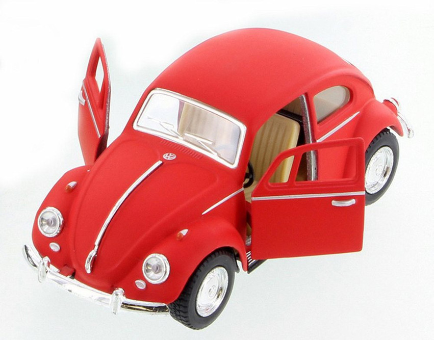 1967 Volkswagen Classic Beetle, Red - Kinsmart 5057DM - 1/32 Scale Diecast Model Toy Car