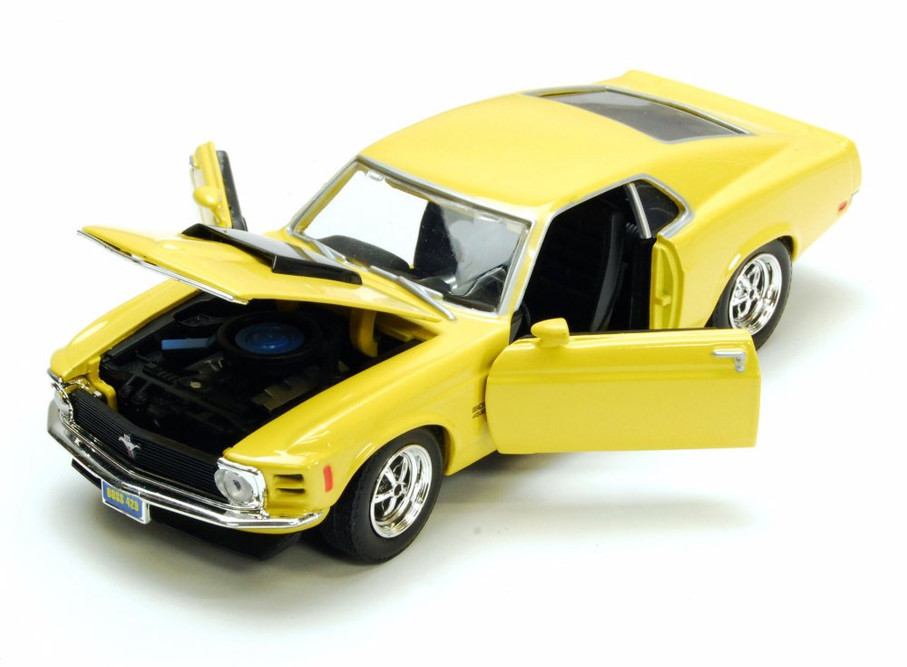 1970 Ford Mustang Boss 429, Yellow - Showcasts 73303 - 1/24 Diecast Model Car (New, but NO BOX)