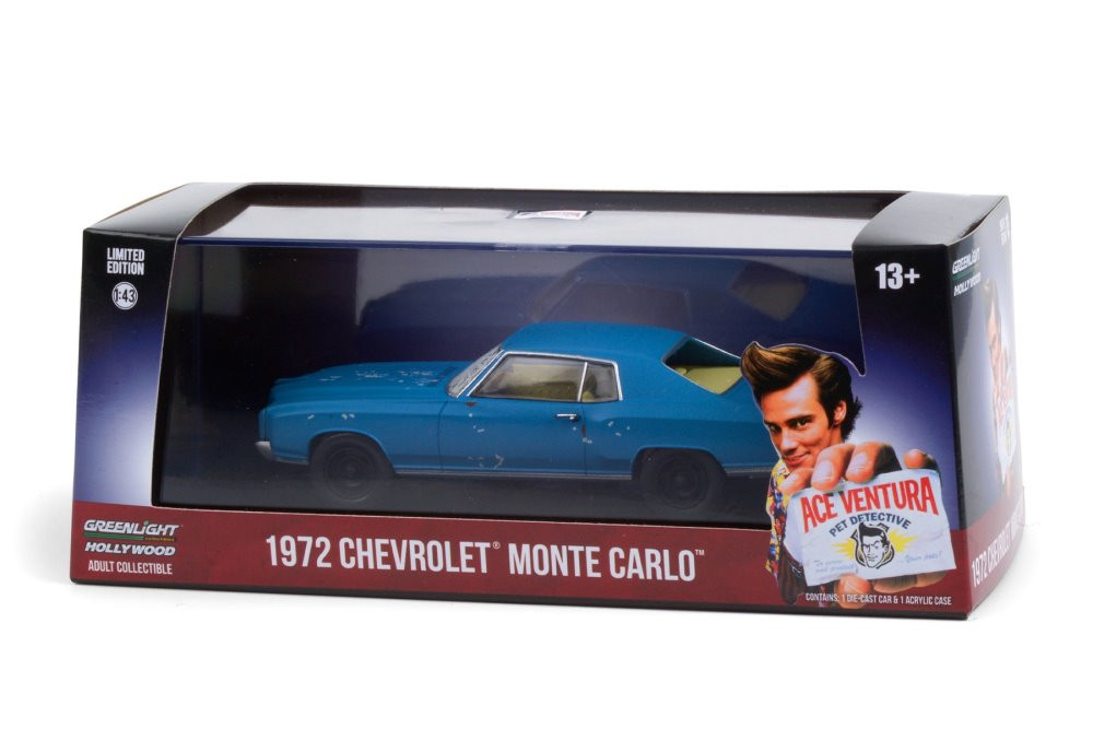 1972 Chevy Monte Carlo, Ace Ventura "Pet Detective" - Greenlight 86564 - 1/43 scale Diecast Model Toy Car