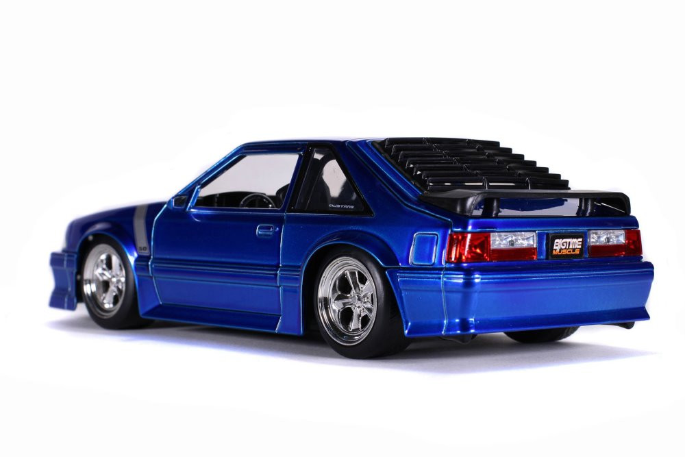 1989 Ford Mustang GT, Candy Blue - Jada Toys 31863/4 - 1/24 scale Diecast Model Toy Car