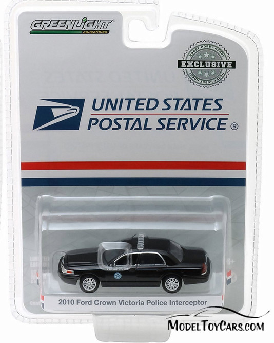 2010 Ford Crown Victoria, Black - Greenlight 29971/48 - 1/64 scale Diecast Model Toy Car