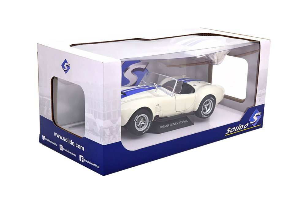 1965 Shelby Cobra 427 S/C Convertible, Wimbledon White - Solido