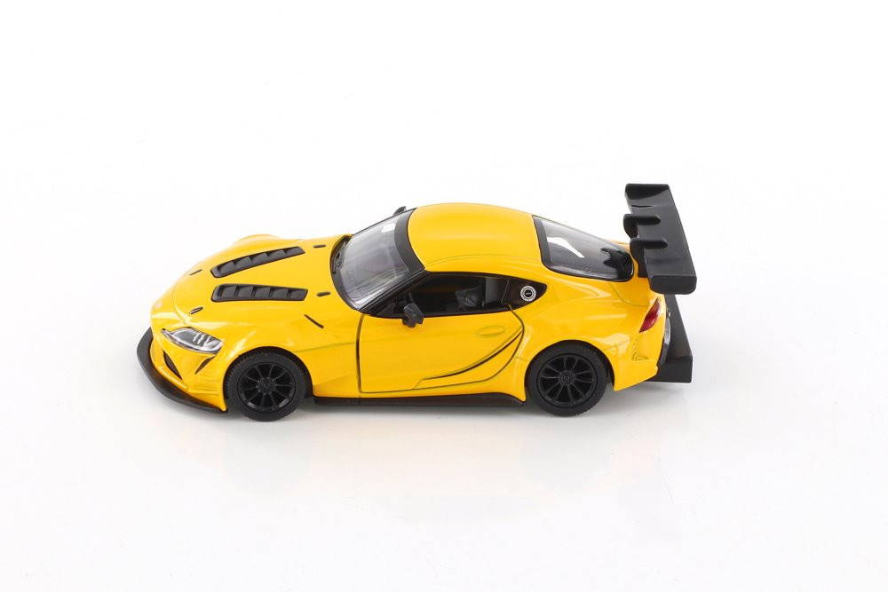 Toyota GR Supra Racing Concept , Yellow - Kinsmart 5421D - 1/36 scale Diecast Model Toy Car