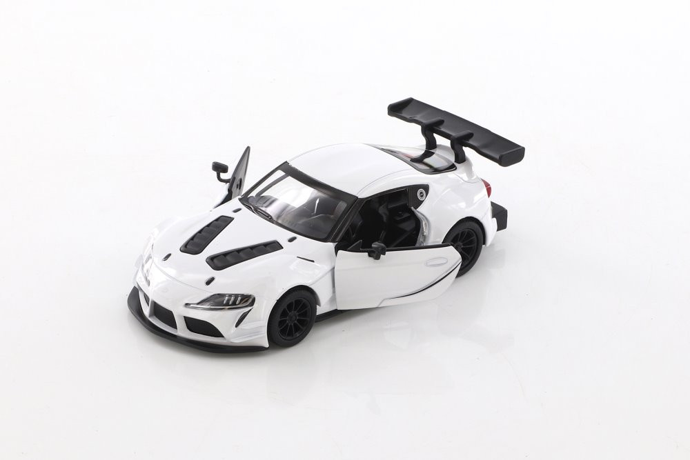 Toyota GR Supra Racing Concept , White - Kinsmart 5421D - 1/36 scale Diecast Model Toy Car