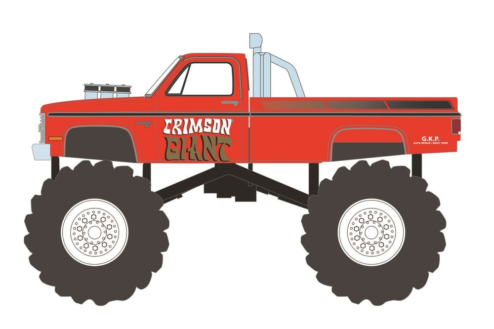 Kings of Crunch 1987 Chevy Silverado Monster Truck, Crimson