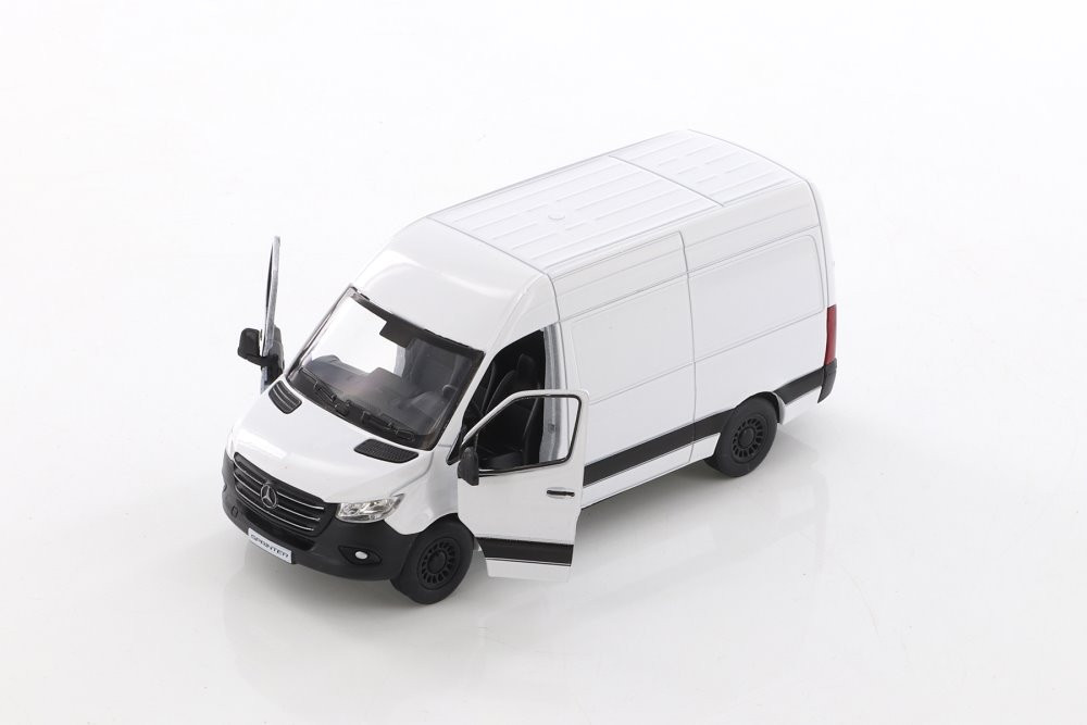 2019 Mercedes-Benz Spinter Van, White - Kinsmart 5426D - 1/48 scale Diecast Model Toy Car