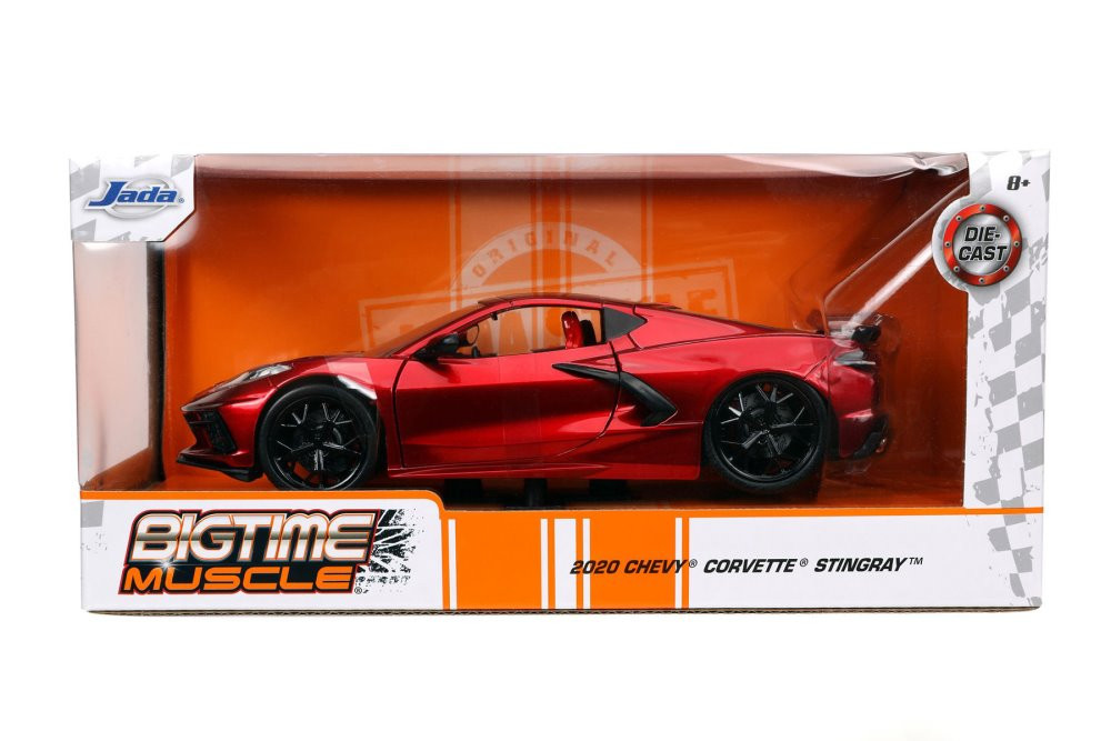 2020 Chevy Corvette Stingray, Candy Red - Jada Toys 32538/4 - 1/24 scale Diecast Model Toy Car