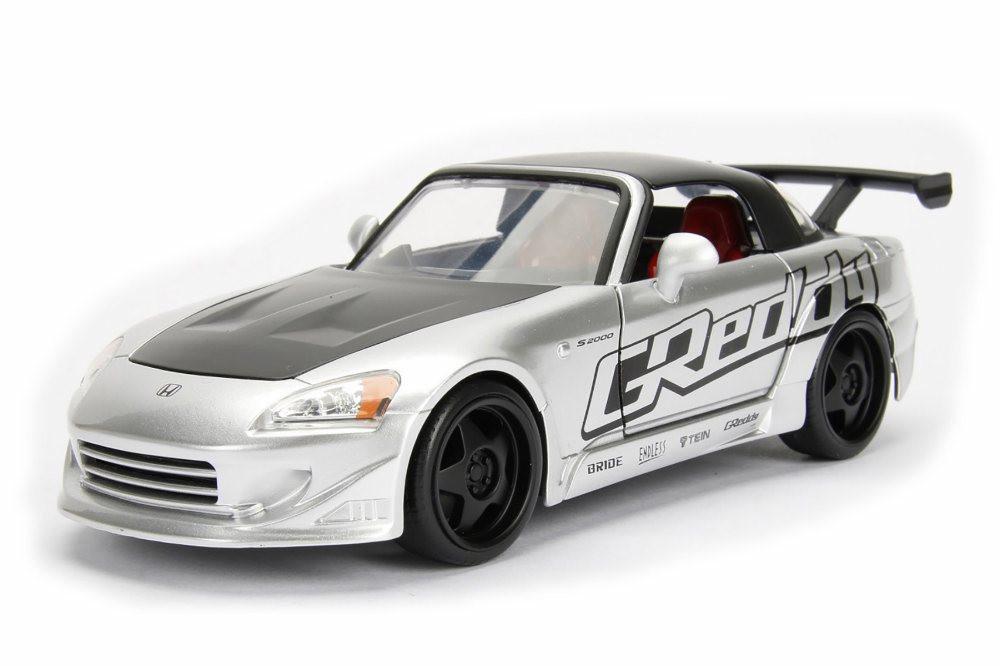 2001 Honda S2000 Hard Top, Silver - Jada 98570WA1 - 1/24 Scale Diecast Model Toy Car