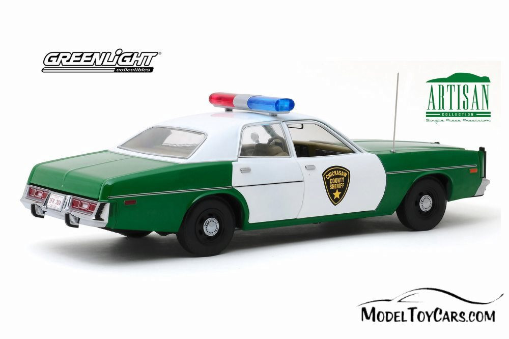 1975 Plymouth Fury, Chickasaw County Sheriff  - Greenlight 19076 - 1/18 scale Diecast Model Toy Car