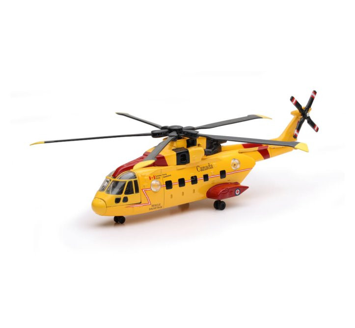 Agusta EH101 Canadian Search & Rescue, Yellow - New Ray 25513 - 1/72 scale Model Toy Helicopter