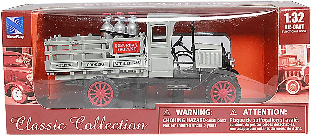 1923 Chevy Series D 1-Ton Pick Up, Gray - New Ray SS-55023A - 1/32 scale Diecast Model Toy Car