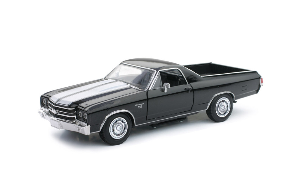 1970 Chevy El Camino SS, Black - New Ray 71883A - 1/25 scale
