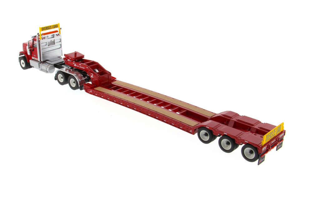International HX520 SFFA Tandem Tractor with XL 120 Low-Profile HDG Trailer, Red - Diecast Masters 71016 - 1/50 scale Diecast Model Toy Car