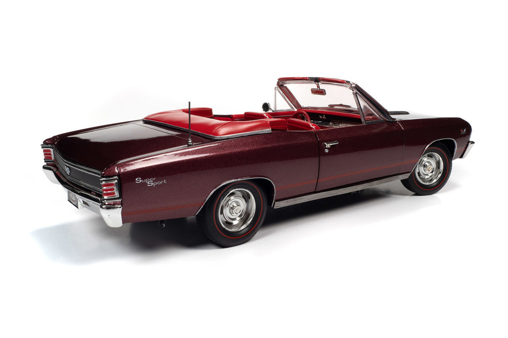 1967 Chevy Chevelle SS 396 Convertible, Madiera Maroon Red - Auto