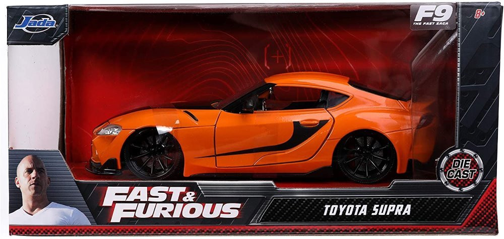 Han's 2020 Toyota Supra, Orange - Jada Toys 32097 - 1/24 scale Diecast Model Toy Car