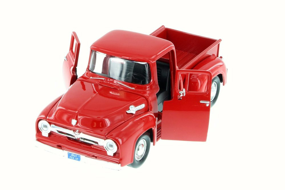 1956 Ford F-100 Pick Up, Red - Motor Max 73235 - 1/24 Scale