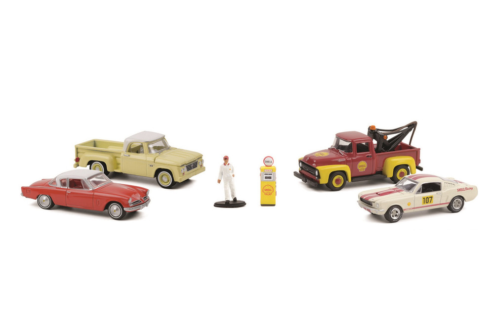 Shell Oil Service Center, Multi- Greenlight 58055 - 1/64 scale Diecast Model Toy Cars