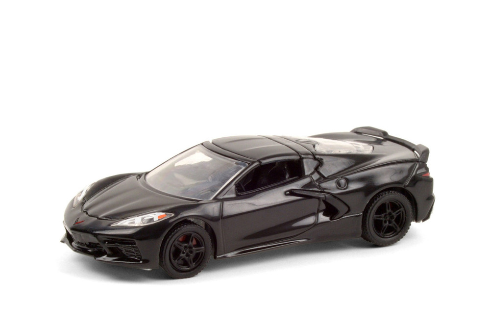 2020 Chevy Corvette C8 Stingray VIN #001 (Lot #3007), Black - Greenlight 37220F - 1/64 Diecast Car