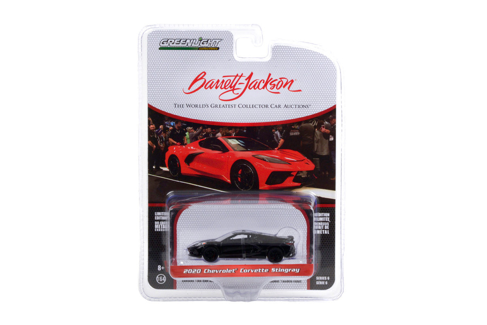 2020 Chevy Corvette C8 Stingray VIN #001 (Lot #3007), Black - Greenlight 37220F - 1/64 Diecast Car