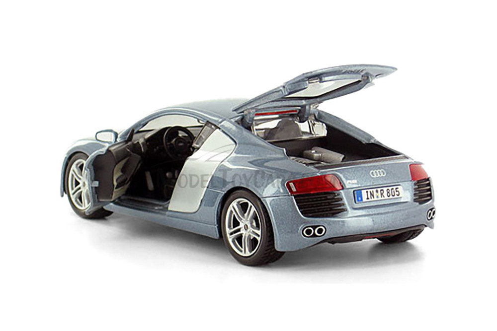 Audi R8 Hard Top, Metallic Blue - Maisto 31281BU - 1/24 Scale Diecast Model Toy Car