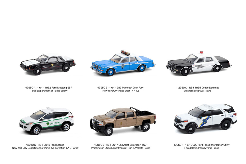 Greenlight Hot Pursuit Series 37 Diecast Car Set - Box of 6