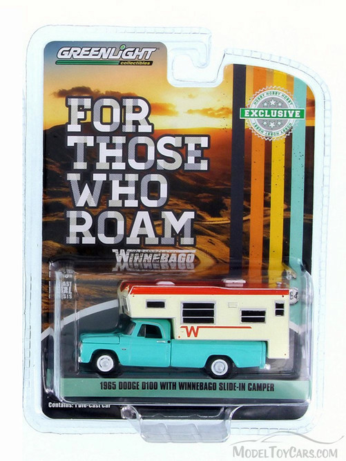 1965 Dodge D-100 w/ Winnebago Slide-In Camper, Turquiose