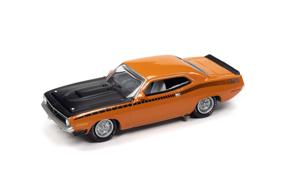 1970 Plymouth AAR Barracuda, Vitamin C Orange & Black - Johnny Lightning JLSP108 - 1/64 Diecast Car